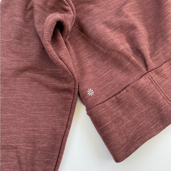 Athleta Altitude Polartec Half Zip Sweatshirt Mahogany Heather Size Large EUC - Picture 6 of 11